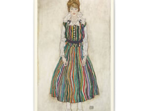 Portrait Of Edith (The Artist’s Wife) by Egon Schiele - Canvas Wall Art