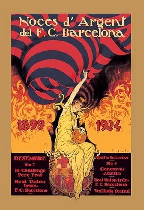Noces d'Argent del F.C. Barcelona by J. Segrelles - Art Print