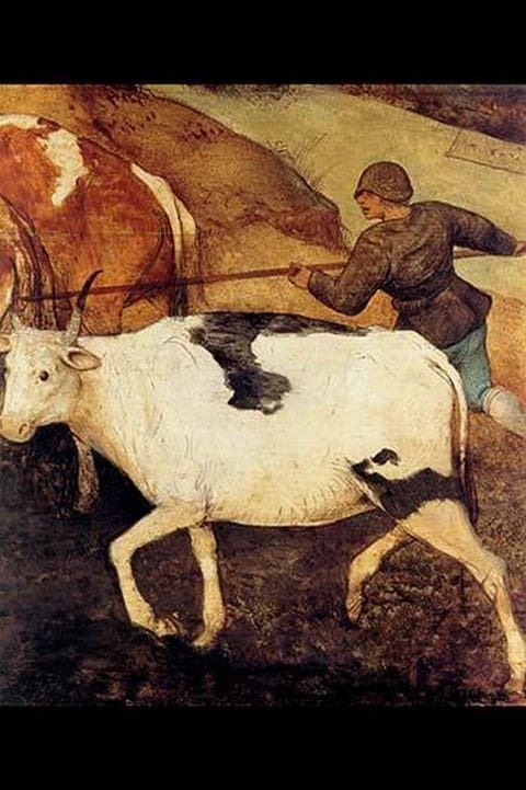 Reentry of Herds in Autumn - Detail by Pieter the Elder Brueghel #2 - Art Print