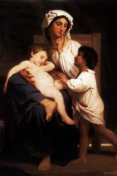 Asleep at Last by William Bouguereau - Art Print