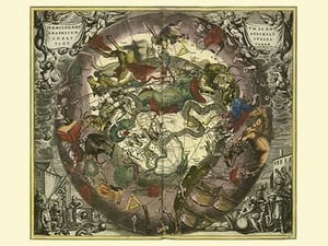 Haemisphaerium Sceno Graphicum Australe by Andreas Cellarius - Art Print