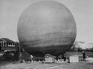 Lambert's Balloon getting ready to take off - Art Print