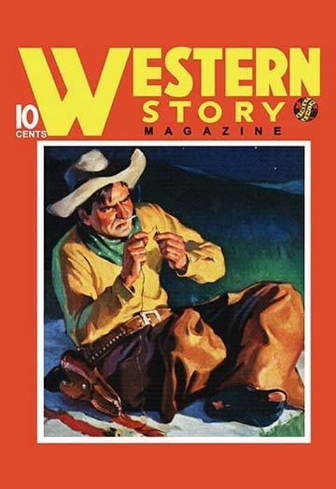 Western Story Magazine: By the Fire - Art Print