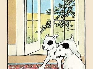 Snip and Snap on the Rug by Julia Dyar Hardy - Art Print