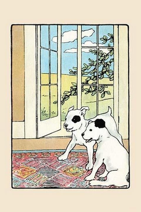 Snip and Snap on the Rug by Julia Dyar Hardy - Art Print