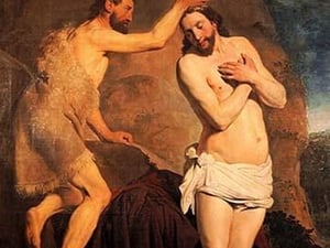 Baptism of Christ by Pieter de Grebber - Art Print
