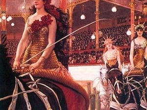 The Women in the cars by James Tissot - Art Print