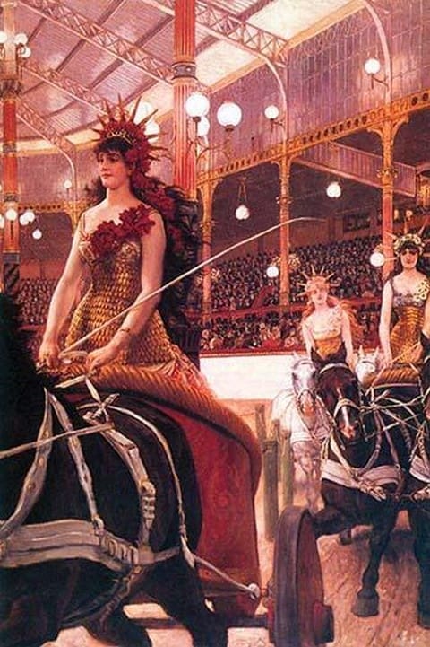 The Women in the cars by James Tissot - Art Print