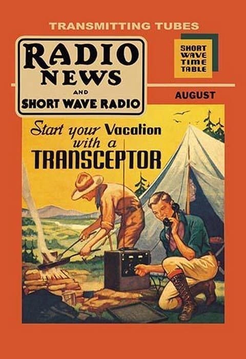 Radio News and Short Wave Radio: Start Your Vacation with a Transceptor - Art Print