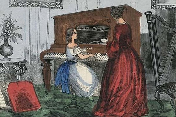 Playing the Piano Once More by Charles Butler - Art Print