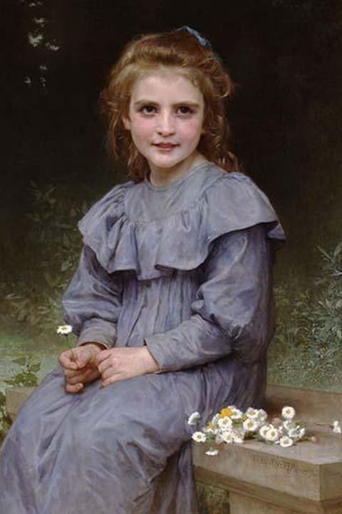 Daises by William Bouguereau - Art Print