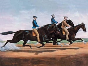 Horse Race by Nathaniel Currier - Art Print