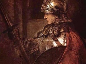 Man with arms (Alexander the Great) by Rembrandt Van Rijn - Art Print