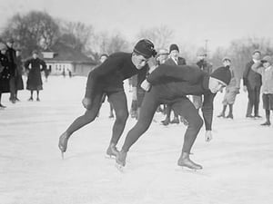 Ice Skating in Central Park - Art Print