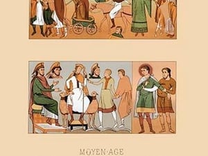 A Variety of Medieval Fashions by Auguste Racinet - Art Print
