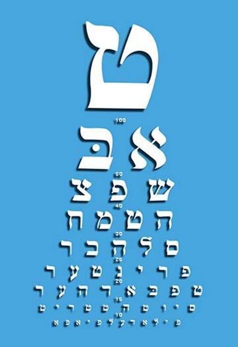 Yiddish Eye Chart - Art Print