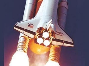 Atlantis Lift-Off by NASA - Art Print
