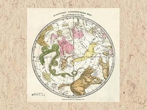 Northern Circumpolar Map by W. G. Evans - Art Print
