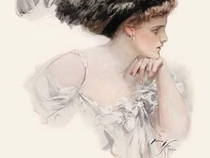Her Bosom's Like a Frozen Lake by Harrison Fisher - Art Print