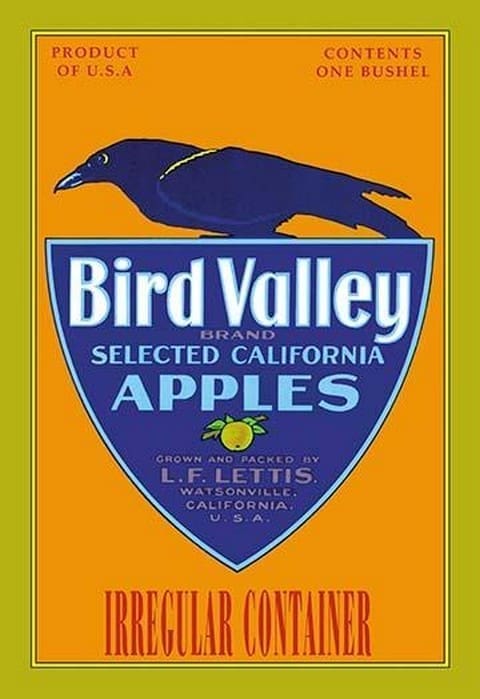 Bird Valley Brand Apples - Art Print
