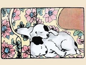 Napping Fox Terrier Dogs by Julia Dyar Hardy - Art Print