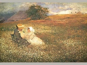 At Irvington-on-Hudson by Louis Comfort Tiffany - Art Print