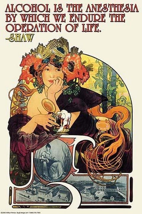 Alcohol is the Anesthesia by Wilbur Pierce - Art Print