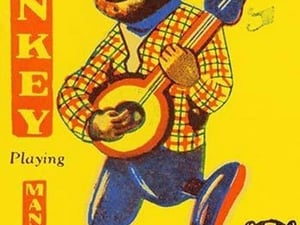 Monkey Playing Mandolin - Art Print