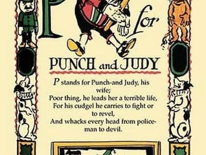 P for Punch and Judy by Tony Sarge - Art Print
