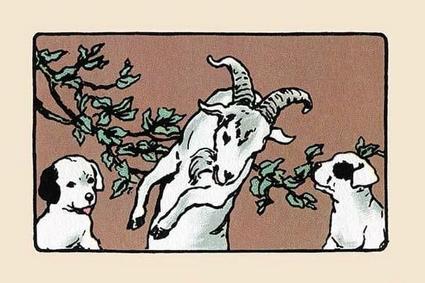 Snip and Snap and the Billy Goat by Julia Dyar Hardy #2 - Art Print