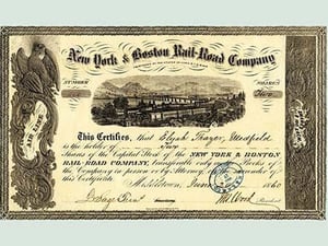 New York and Boston Rail-Road Company - Art Print
