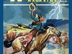 Western Story Magazine: Broken Arrow Range - Art Print