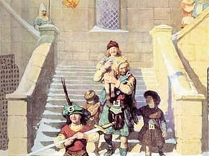 Wallace and the Children by N.C. Wyeth - Art Print