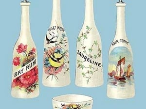 Decorated Glassware for Barbers - Art Print
