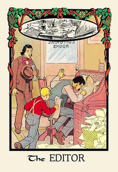 The Editor by H.O. Kennedy - Art Print