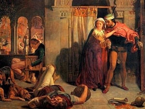 Eve of Saint Agnes; The Flight of Madeleine and Porphyro during the Drunkenness attending the Revelry by William Holman Hunt - Art Print