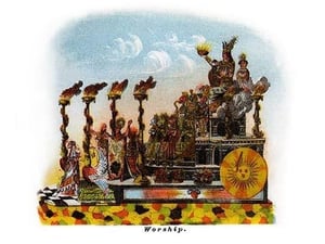 Worship - Mardi Gras Parade Float Design - Art Print
