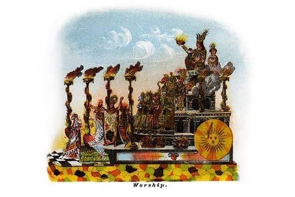Worship - Mardi Gras Parade Float Design - Art Print