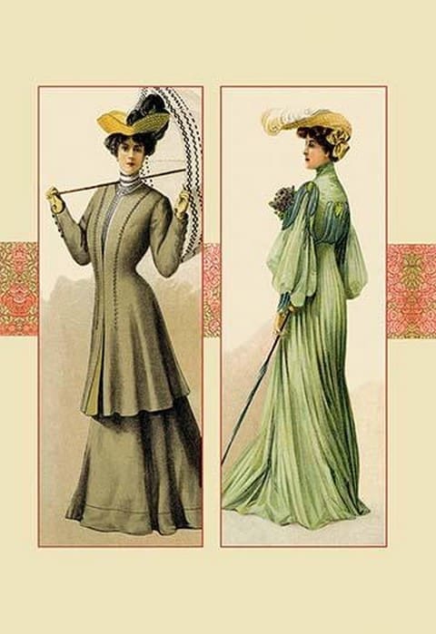 Lady and Her Umbrella - Art Print
