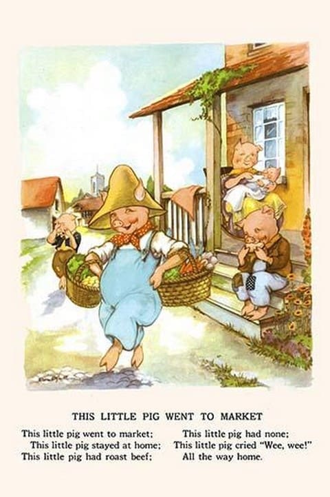 This Little Pig Went to Market by Bird & Haumann - Art Print