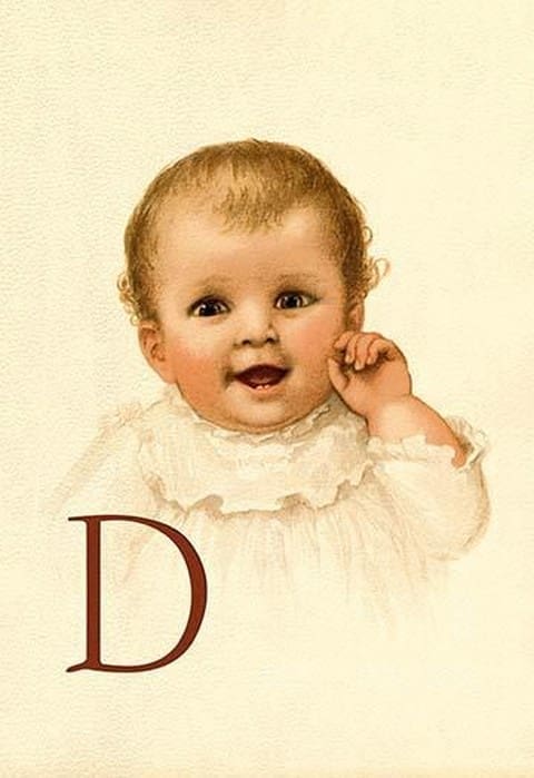 Baby Face D by Ida Waugh - Art Print