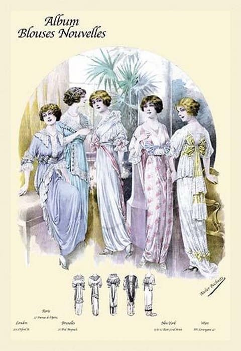 Album Blouses Nouvelles: An Evening in Bows and Ruffles by Atelier Bachroitz - Art Print