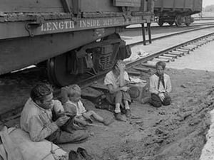 Freight Train Family by Dorothea Lange - Art Print