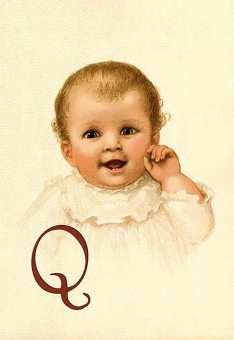 Baby Face Q by Ida Waugh - Art Print