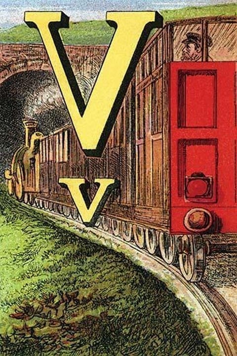 V for the Van that follows the Train by Edmund Evans - Art Print