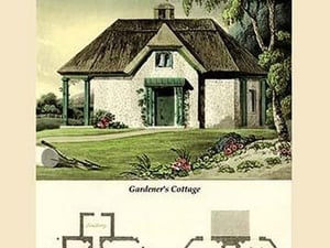 A Gardener's Cottage by J. B. Papworth - Art Print