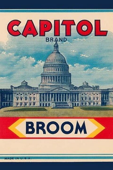 Capitol Brand Broom Label - Art Print
