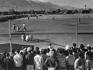 Baseball game by Ansel Adams - Art Print