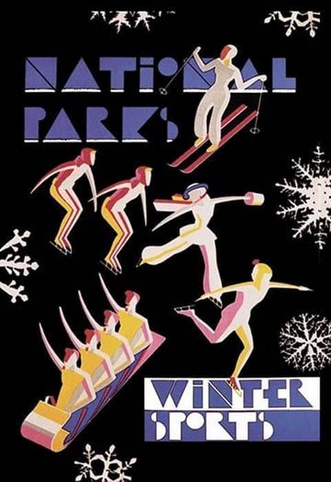 National Park's Winter Sports by Dorothy Waugh - Art Print