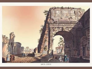 Arch of Titus by M. DuBourg - Art Print